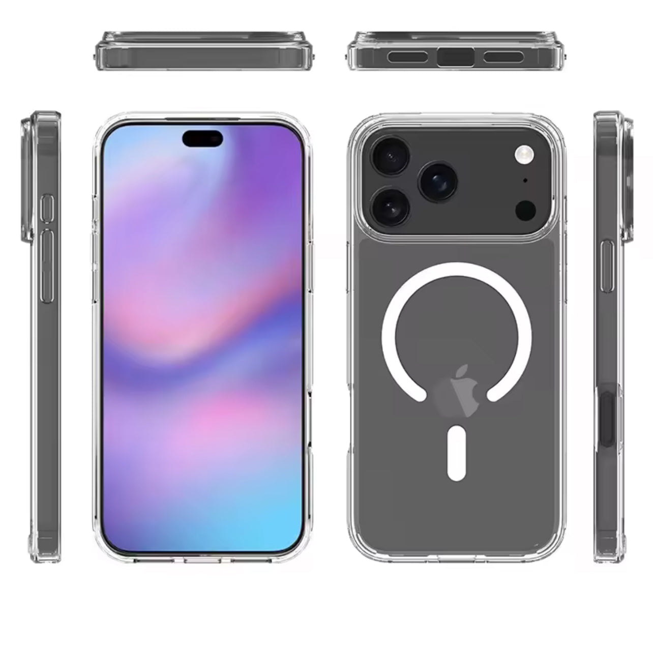 PJun Branded HD Clear MagSafe Hardshell Phone Case- iPhone 17 Series 2025 PJun Branded HD Clear MagSafe Hardshell Phone Case- iPhone 17 Series 2025